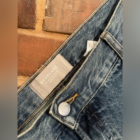 Everlane Rigid Way-High Jeans, Size 34, Worn-In Blue - Picture 4 of 4